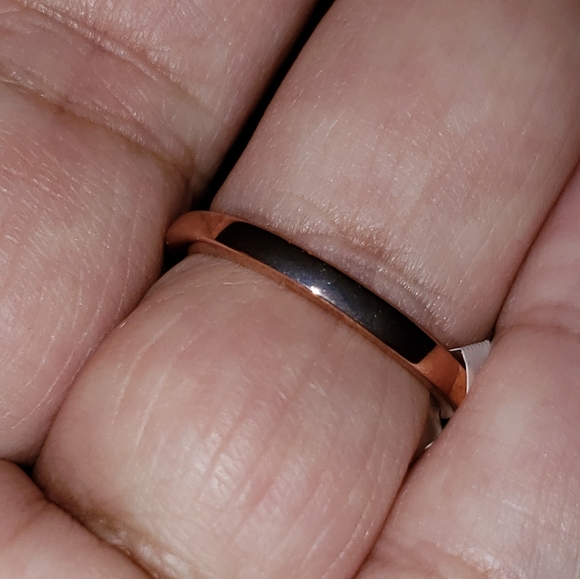 SZ 7 Pink Ethiopian Opal Ring 925 Silver/18K Rose Gold Overlay, NWT - Picture 8 of 14